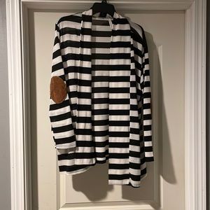 Black & white striped cardigan
